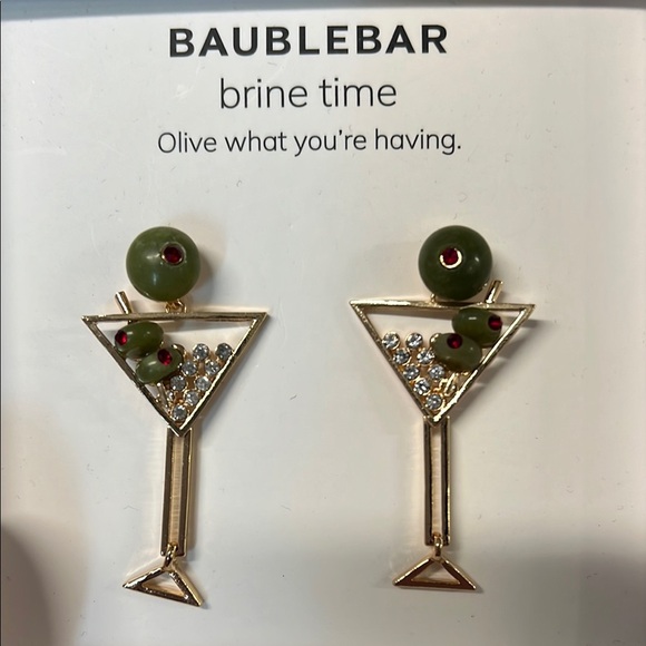 COPY - BaubleBar Olive Martini Earrings - Picture 1 of 6